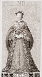 玛丽女王（1516-58）来自“英国和苏格兰历史插图”第一卷