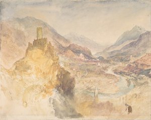 从Villeneuve上方看Chatel Argent和Val d