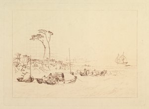 因弗拉里城堡和城镇，苏格兰Liber Studiorum，第十三部分，1816年。 作者 约瑟夫·马洛德·威廉·特纳