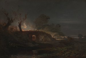位于Coalbrookdale的石灰窑，约1797年。 作者 约瑟夫·马洛德·威廉·特纳