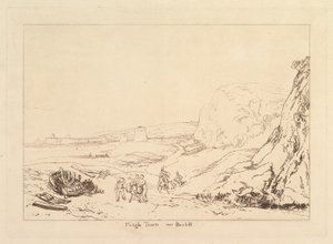 贝斯希尔附近的马特罗塔，苏塞克斯Liber Studiorum，第七部分，板块34，1811年。 作者 约瑟夫·马洛德·威廉·特纳