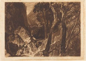 大沙特河附近的磨坊，1816年出版。 作者 约瑟夫·马洛德·威廉·特纳
