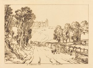 Guilford附近的圣凯瑟琳山，1811年出版。 作者 约瑟夫·马洛德·威廉·特纳