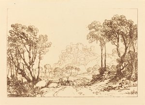 草原上的城堡》，1808年出版。 作者 约瑟夫·马洛德·威廉·特纳