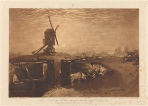 风车和锁，1811年出版。 作者 约瑟夫·马洛德·威廉·特纳