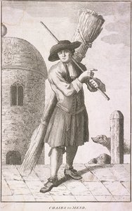 补椅》，《伦敦的呼声》，约1750年 作者 JM