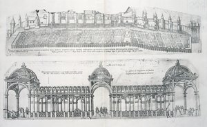 Montargis的景色，来自“法国最美丽的建筑物”，出版于1570年代