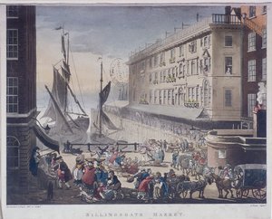 比林斯盖特市场和码头，伦敦，1808年