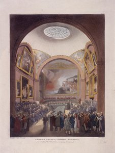 伦敦市政厅会议厅，1808年