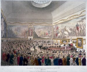 艺术协会在伦敦威斯敏斯特阿德尔菲大厦的会议，1809年