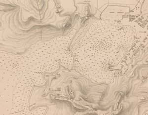 希腊，托马斯-格雷夫斯中校勘测的佩雷厄斯或德拉科港，H.M.S. Beacon 1840，[详细]