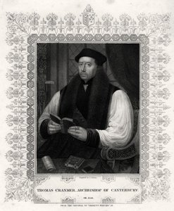 托马斯·克兰默（Thomas Cranmer），坎特伯雷大主教，19世纪 作者 J·科克伦