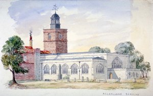 All Hallows-by-the-Tower教堂，伦敦，约1840年 作者 J库克