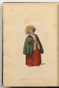卡卢加商人的妻子 来自俄罗斯帝国的服装》，1803年 作者 J·达德利