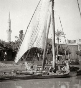 在20世纪埃及亚历山大港的Mahmoudiyah运河上 作者 戴登·霍姆斯