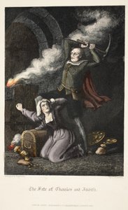 Chowles和Judith的命运，来自Old Saint Pauls，酒吧。 1847年（手工彩色雕刻） 作者 富兰克林