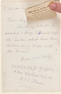 致1917年利物浦周刊信使竞赛编辑的信 作者 格里菲斯