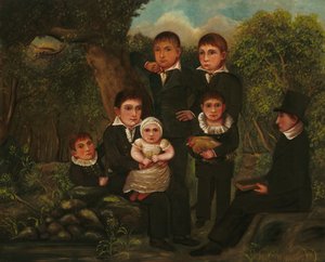 亚伯拉罕-克拉克和他的孩子们，1822年。 作者 杰华