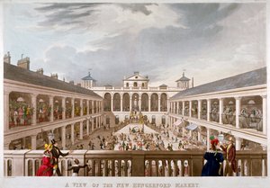 新亨格福德市场的景色》，威斯敏斯特，伦敦，1833年