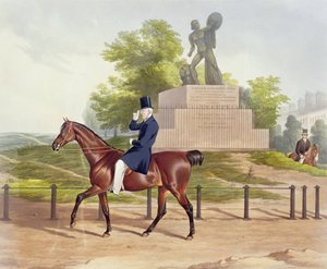 海德公园的景观，由J. Wilson，1852年刻 作者 哈里森