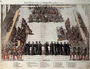 Poissy 座谈会（2 月 9 日） 作者 JJ和Tortorel J.（fl.1568 92）Perrissin