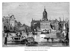 Stadthouse和阿姆斯特丹市的一部分，1843年