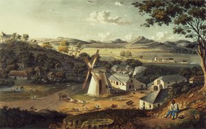 从“西印度群岛的景色”，酒吧看到的旧北声，安提瓜。作者：T. und G. Underwood，1827 作者 约翰逊