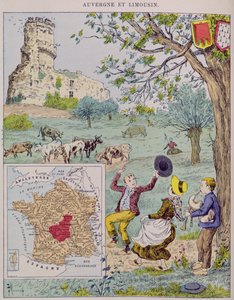 Auvergne和Limousin，1893年Marie de Grandmaison环法自行车赛的插图 作者 莫雷尔