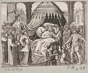 插图 til Adam Olearius，"Persianischer Rosenthal von einem Sinnreichen Poeten Schich Saadi[......]"，石勒苏益格，1660 年