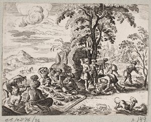 插图 til Adam Olearius，"Persianischer Rosenthal von einem Sinnreichen Poeten Schich Saadi[......]"，石勒苏益格，1660 年