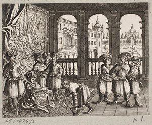 插图 til Adam Olearius，"Persianischer Rosenthal von einem Sinnreichen Poeten Schich Saadi[......]"，石勒苏益格，1660 年