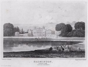Badminton, General View, Gloucestershire (engraving) 作者 约翰·普雷斯顿·尼尔