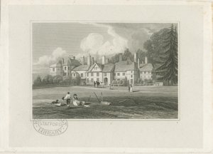 哈格利·霍尔（Hagley Hall）：雕刻版，[1780-1847] 作者 约翰·普雷斯顿·尼尔