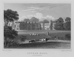 林肯郡欧纳姆厅（Irnham Hall）（雕刻版）。