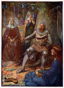 苏格兰国王罗伯特·布鲁斯（Robert the Bruce）在14世纪向他的追随者讲故事 作者 J. R. Skelton