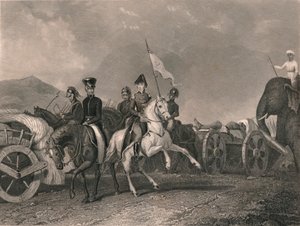 十九世纪中叶，1800年，康尼格尔（Conaghull）的多迪亚（Dhoondiah）战败。 作者 J. Rogers