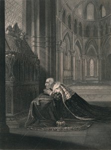 法国国王刘易斯七世（Lewis VII。），十九世纪中叶以前在贝基特墓之前。