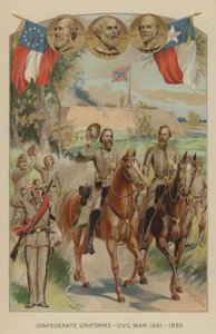 1861年至1865年美国内战的同盟制服。 作者 J.后尖顶戴维斯