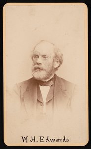 威廉-亨利-爱德华兹1822-1909年的肖像，约在1870年代至1880年代。 作者 J 和 W 文森特