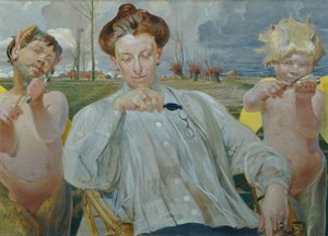 艺术家的妻子 作者 雅采克风信子 Malczewski