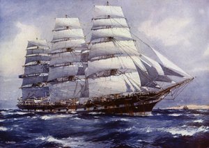 Clipper Ships: Macquarie (colour litho)