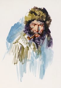 野性的呼唤》插图，杰克-伦敦（1876-1916 年）的冒险小说，绘画 作者 杰克·伦敦