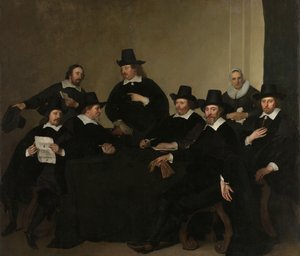 Nieuwe Zijds穷人户外救济研究所的摄政者，阿姆斯特丹，约1650年（布面油画）