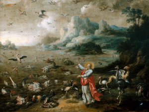 创世纪：创造鸟类和鱼类 作者 雅各布·布塔兹