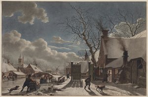 1797年，在荷兰小镇的冬夜。