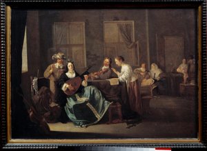 演唱会。 Jacob Duck 的绘画 (1600 - 1660) Ec。 火焰。