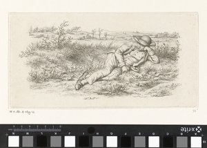 风景中的卧人
研究版画作品 / Etudes gravées（系列名称） 作者 雅各布·恩斯特·马库斯