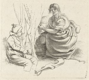挤奶女工
研究版画作品 / Etudes gravées（系列名称） 作者 雅各布·恩斯特·马库斯