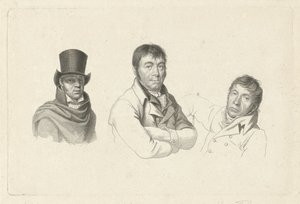 Jan Kamphuysen、Dirk Versteegh 和 Hendrik de Flines 的肖像 作者 雅各布·恩斯特·马库斯
