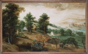 1561年，前景广阔的乡村小屋 作者 雅各布·格里默